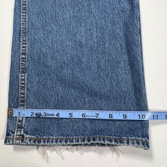 Tommy Jeans 40 x 30 Medium Wash Boot Cut Denim Distressed Hilfiger Straight Leg - Picture 14 of 14